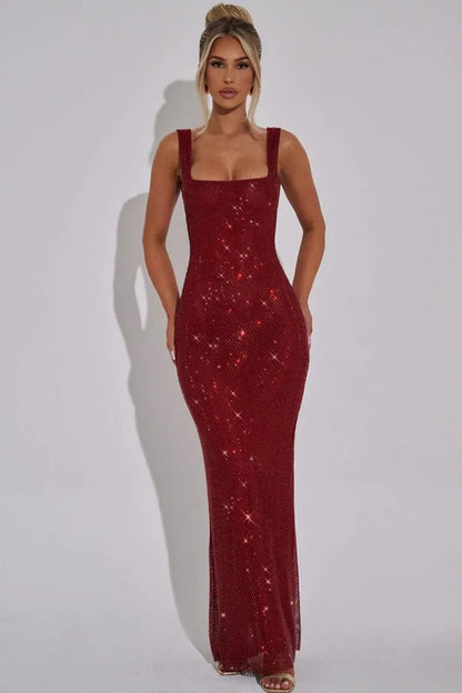 Cressida Maxi Dress - Red - Orelisse