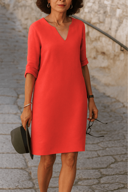 ELISA™ | Vestido elegante con escote en V - Orelisse
