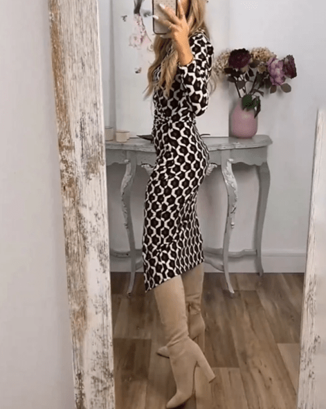 Vestido Glissé Leopard - Orelisse